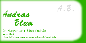 andras blum business card